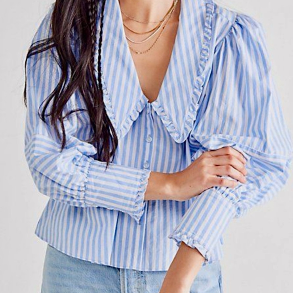 Free People Bexley Striped Top - Size Medium